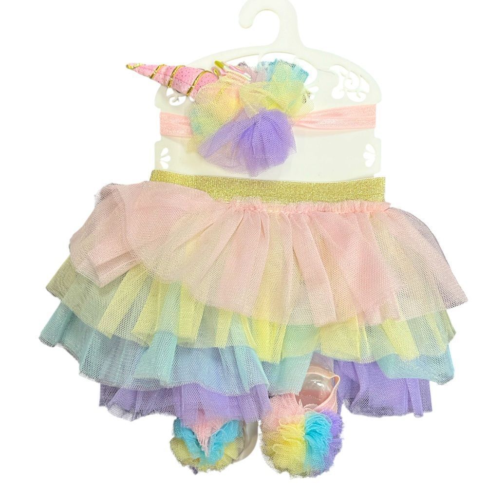 NWOT baby tutu and unicorn headband size 0-12 months